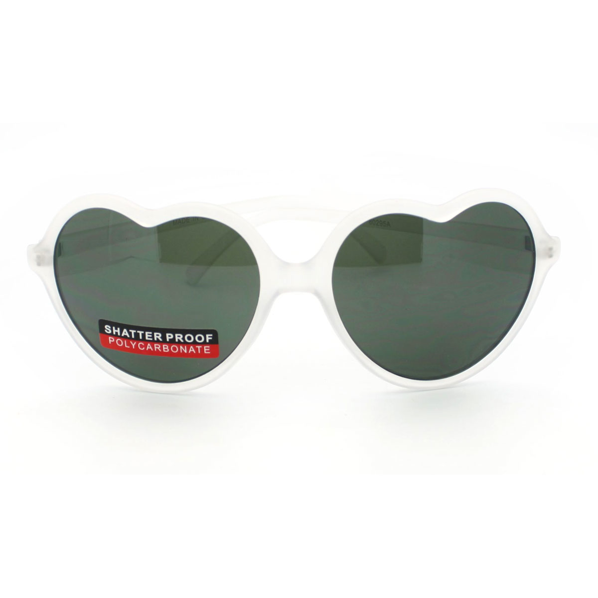 Thin Plastic Frame Heart Shape Sunglasses 