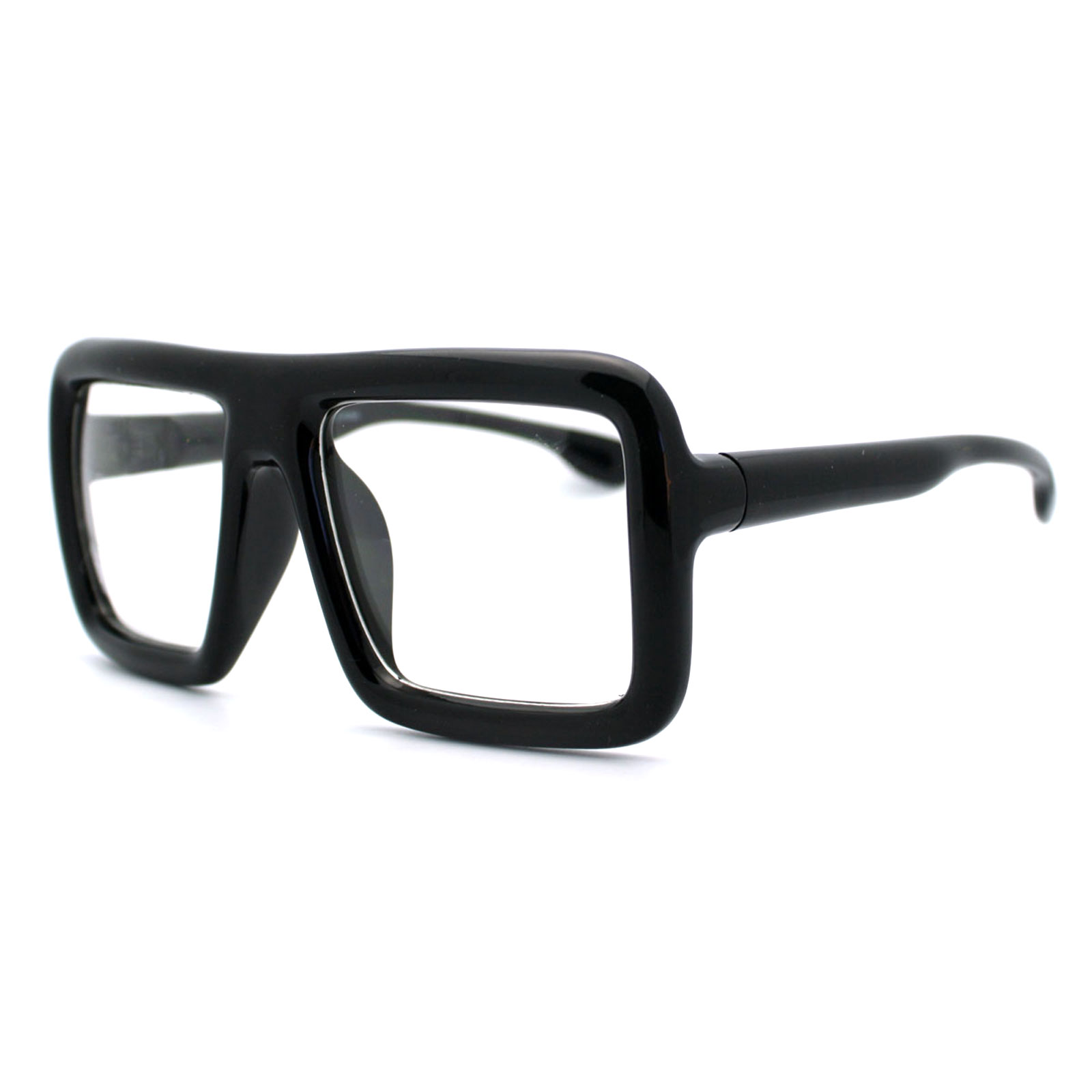 Runway Heavy Plastic Frame Rectangular Geeky Optical Eye Glasses Ebay