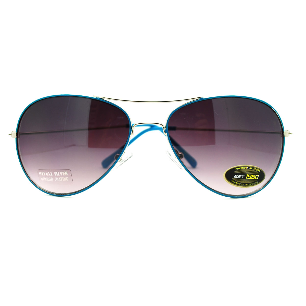 Classic Tear Drop Top Gun Aviator Sunglasses In Fresh Pop Color Frame 