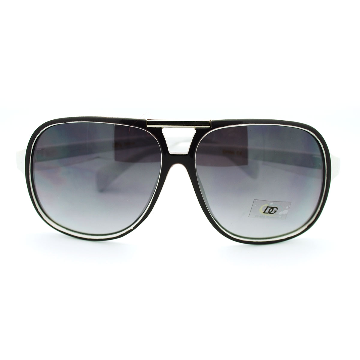 Dg Eyewear 2 Tone Mobster Flat Top Plastic Aviator Sunglasses Ebay