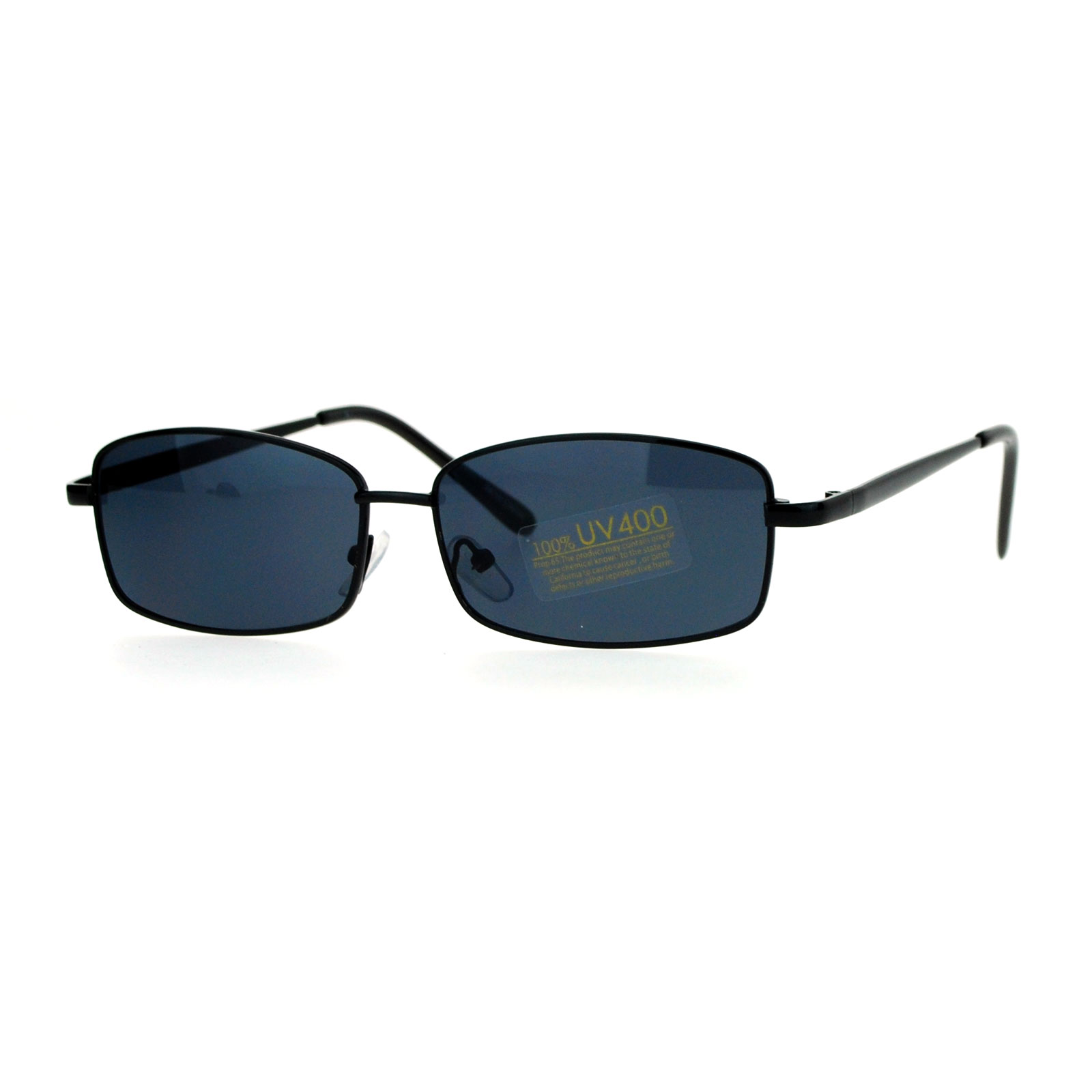 Sa106 Mens Classic Minimal Narrow Rectangular Metal Rim Sunglasses Ebay 