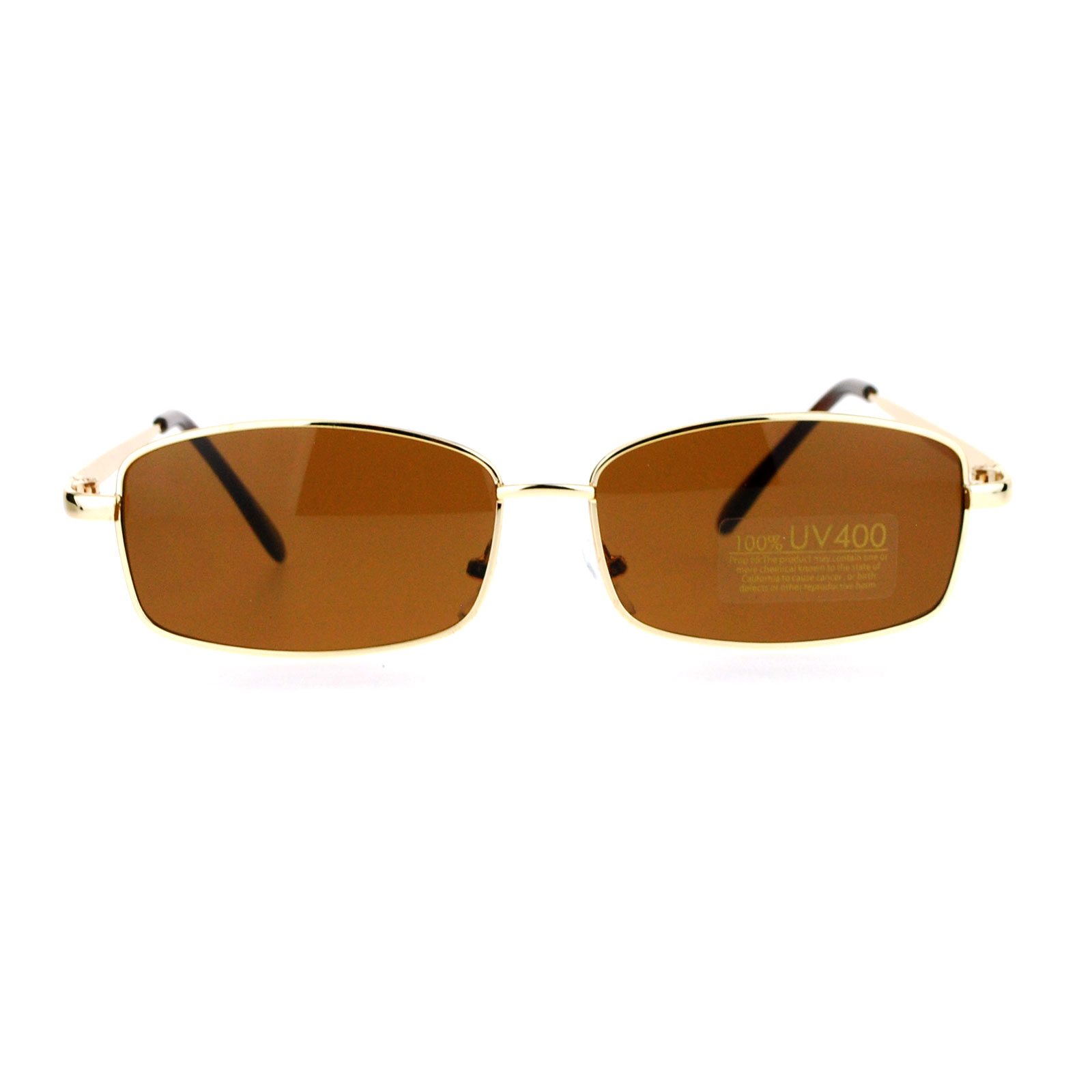 Sa106 Mens Classic Minimal Narrow Rectangular Metal Rim Sunglasses Ebay