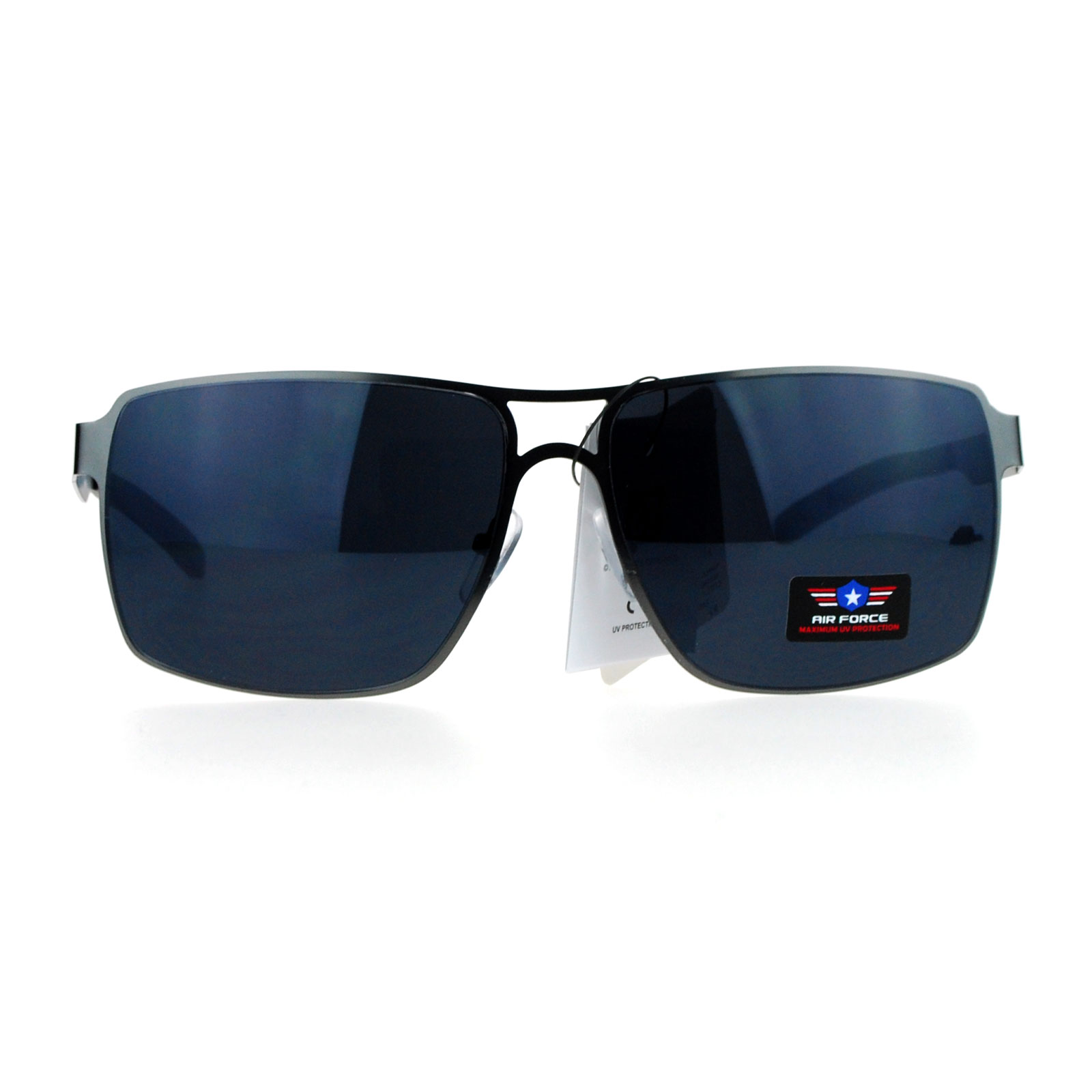 Sa106 Air Force Rectangular Metal Rim Mens Sunglasses Ebay