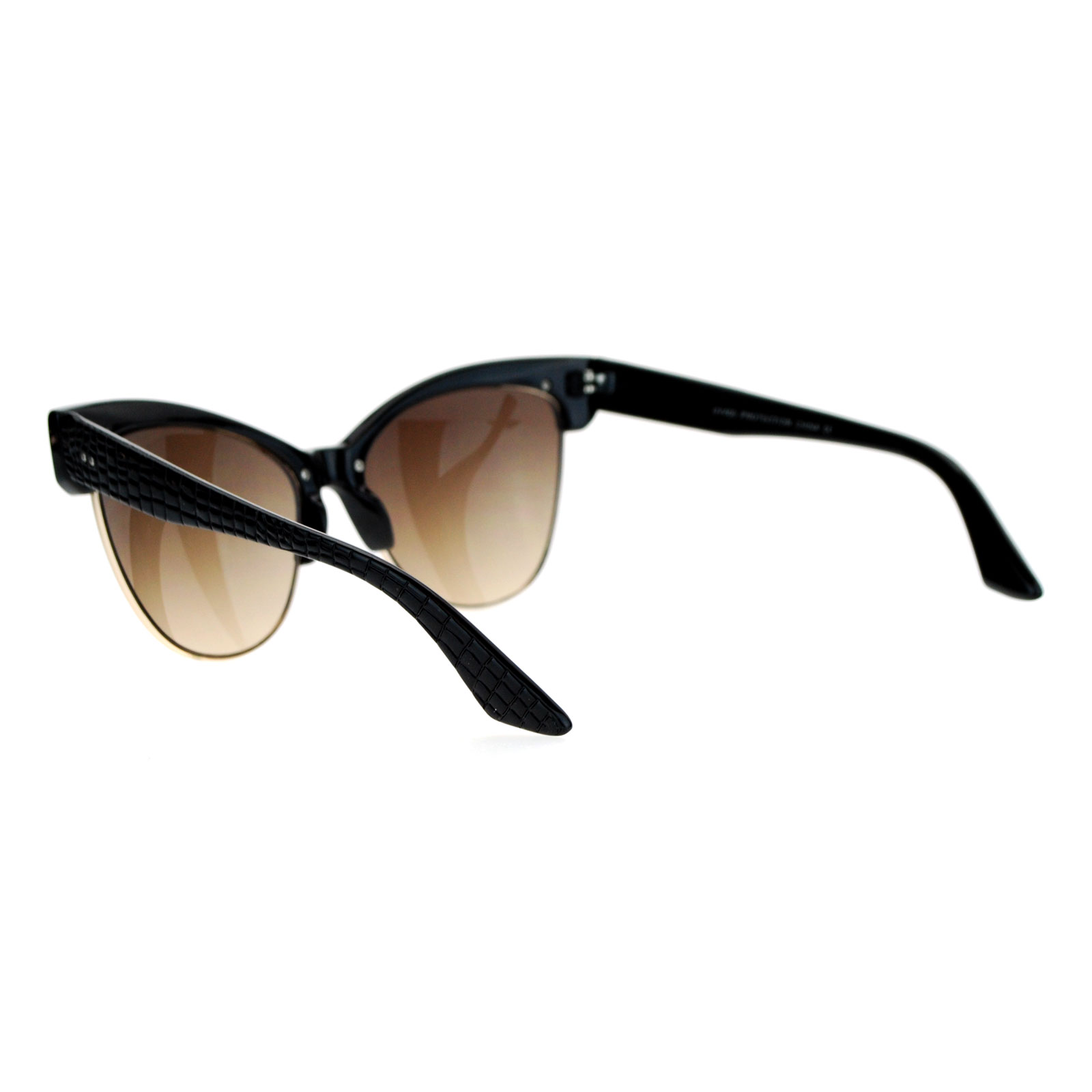 SA106 Half Horn Rim Cat Eye Womens Retro Sunglasses 