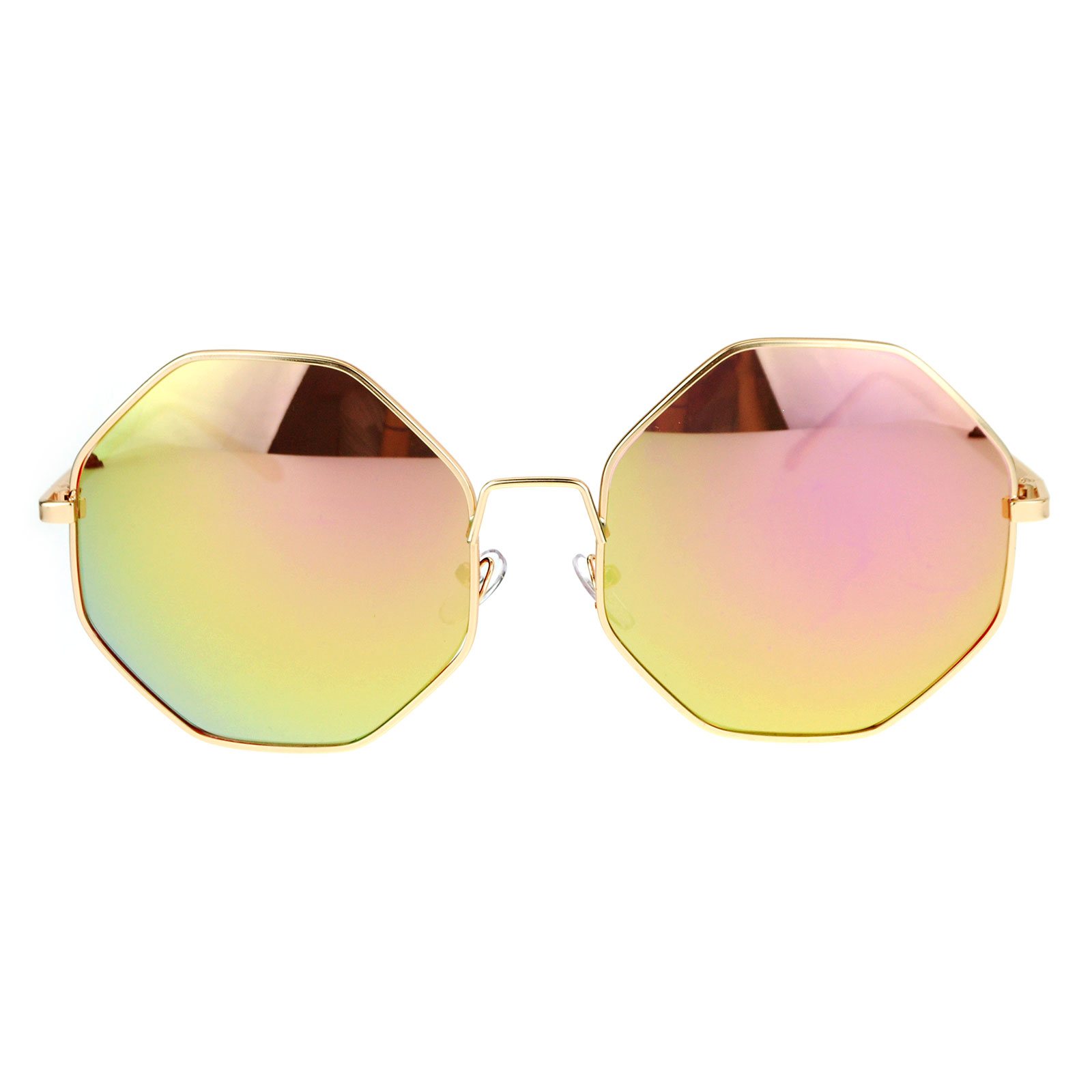 Sa106 Mirrored Womens Oversize Octagon Hippie Sunglasses Ebay 