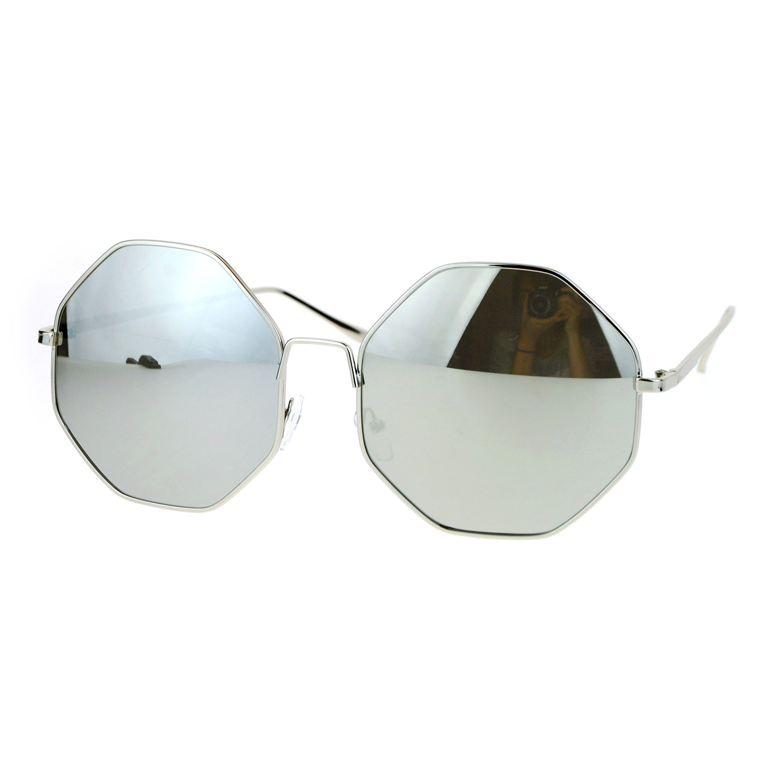 Sa106 Mirrored Womens Oversize Octagon Hippie Sunglasses Ebay 