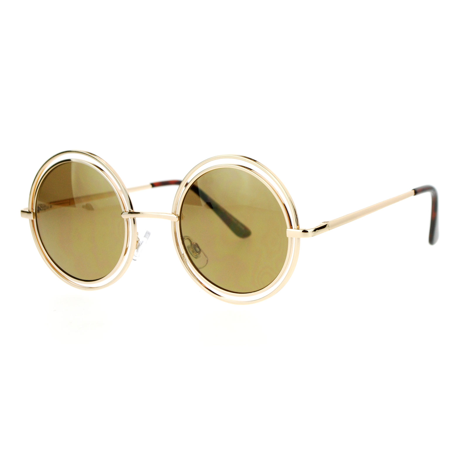 Sa106 Unisex Double Frame Hippie Round Circle Lens Pimp Sunglasses Ebay 