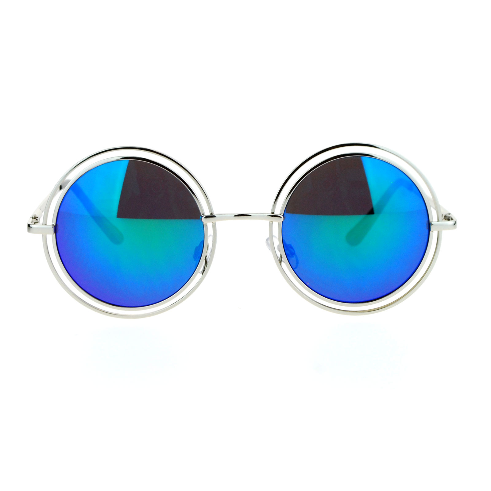 Sa106 Unisex Double Frame Hippie Round Circle Lens Pimp Sunglasses Ebay