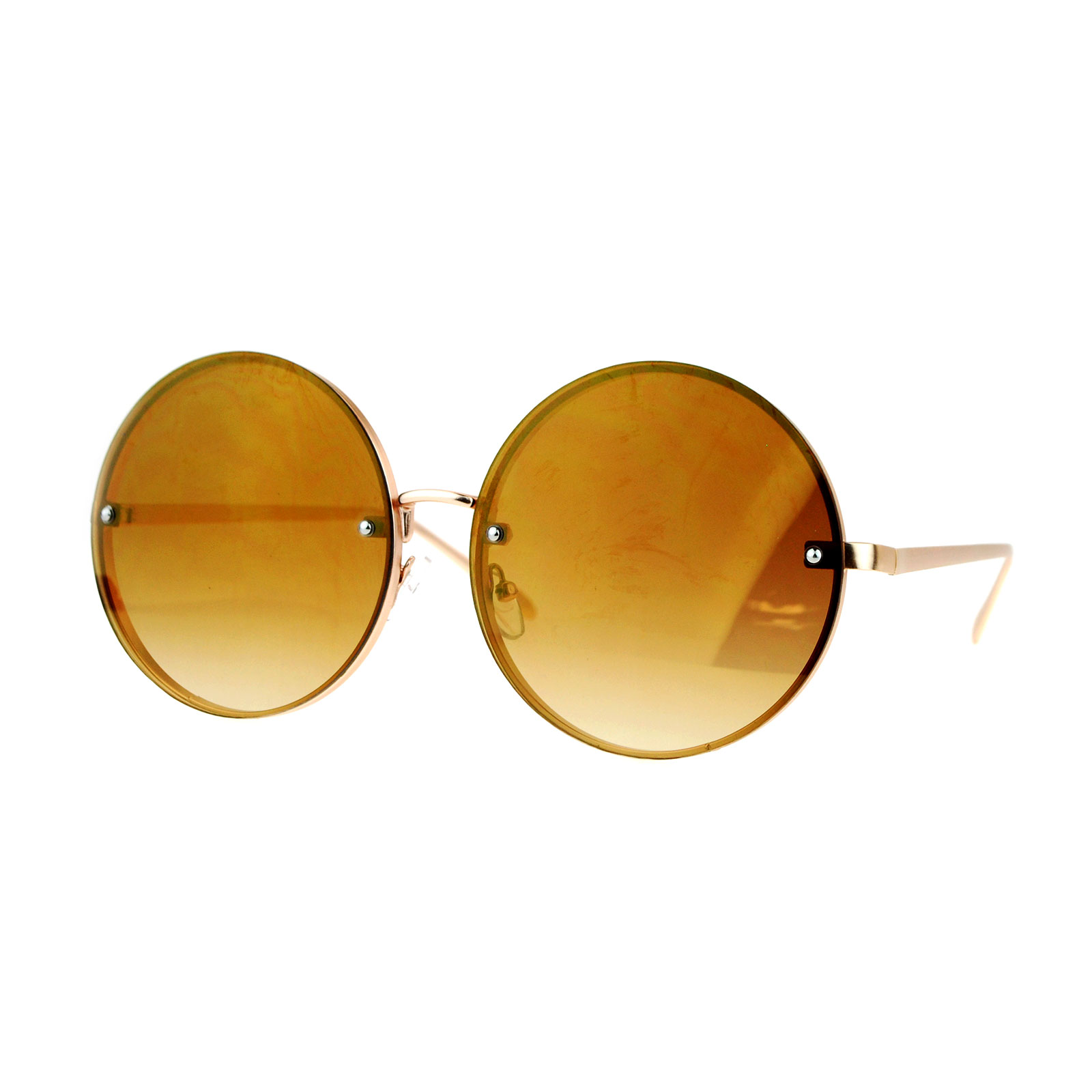 Sa106 Unique Rimless Oversized Hippie Round Circle Lens Sunglasses Ebay 