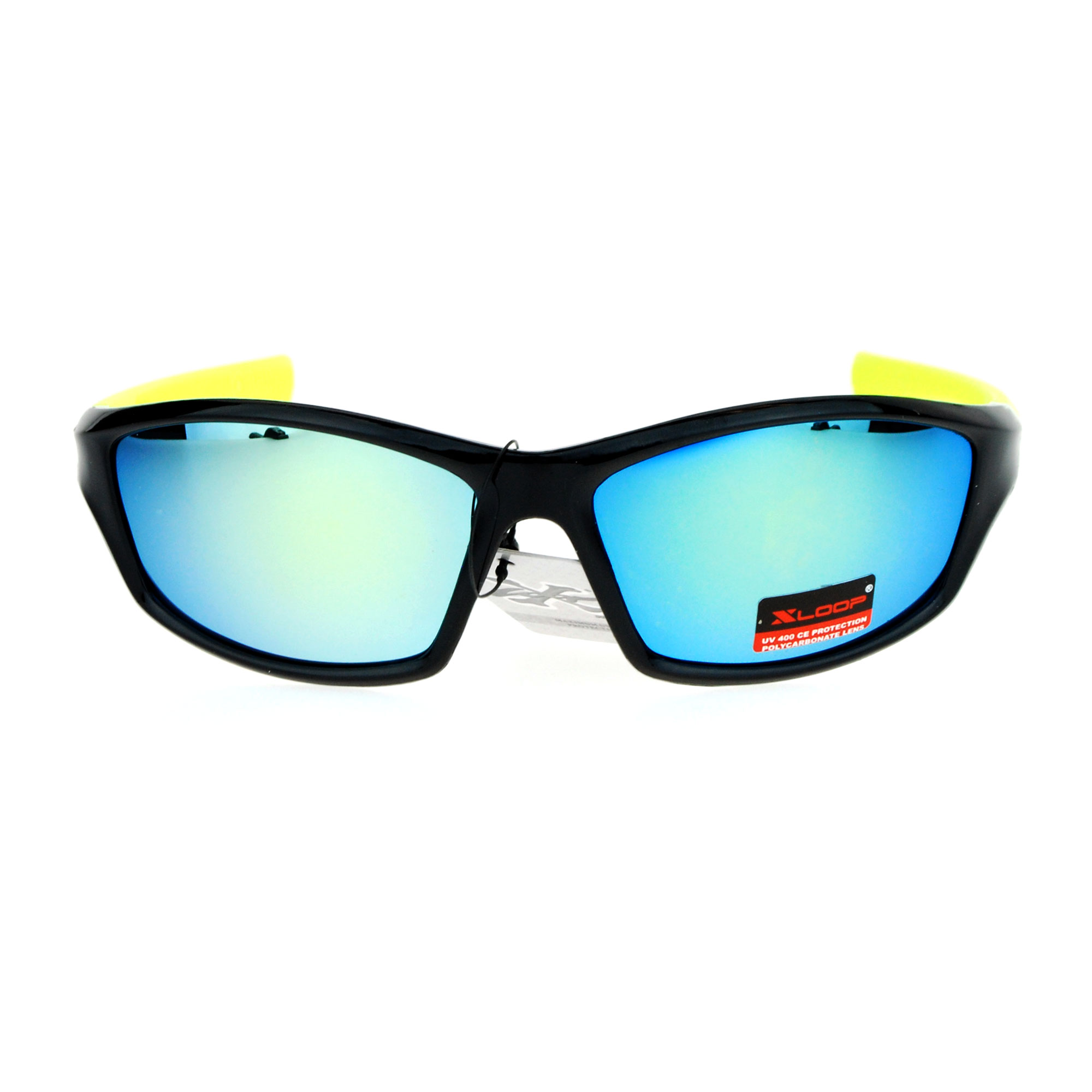 Xloop Mens Runners Color Mirror Oval Sport Warp Plastic Sunglasses Ebay