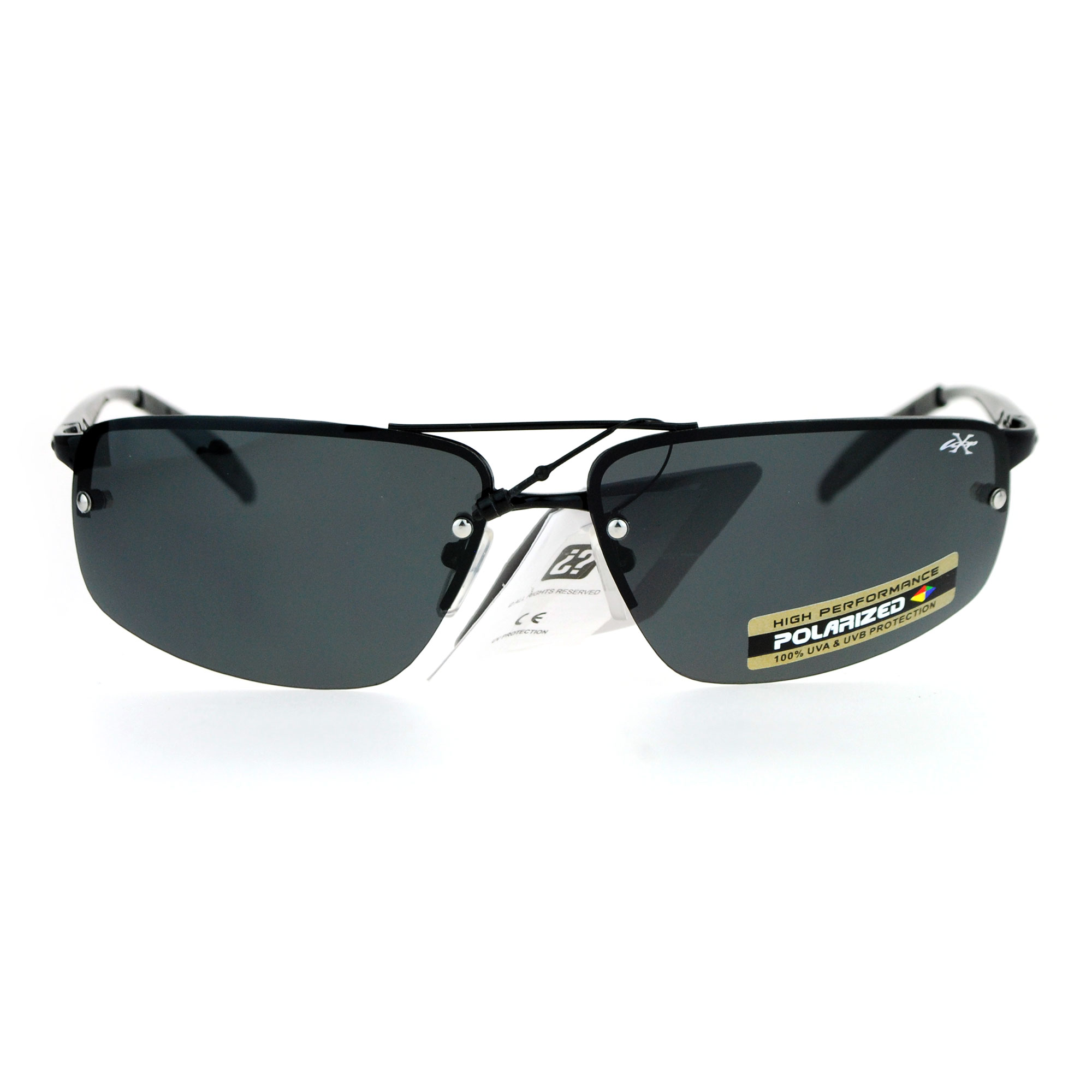 Polarized Rectangular Rimless Sunglasses for Mens