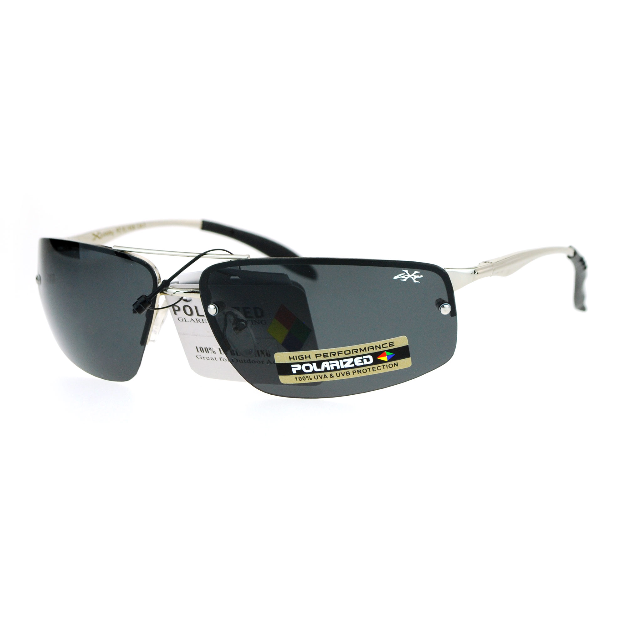 Xloop Rimless Rectangular Polarized Lens Mens Sport Sunglasses Ebay