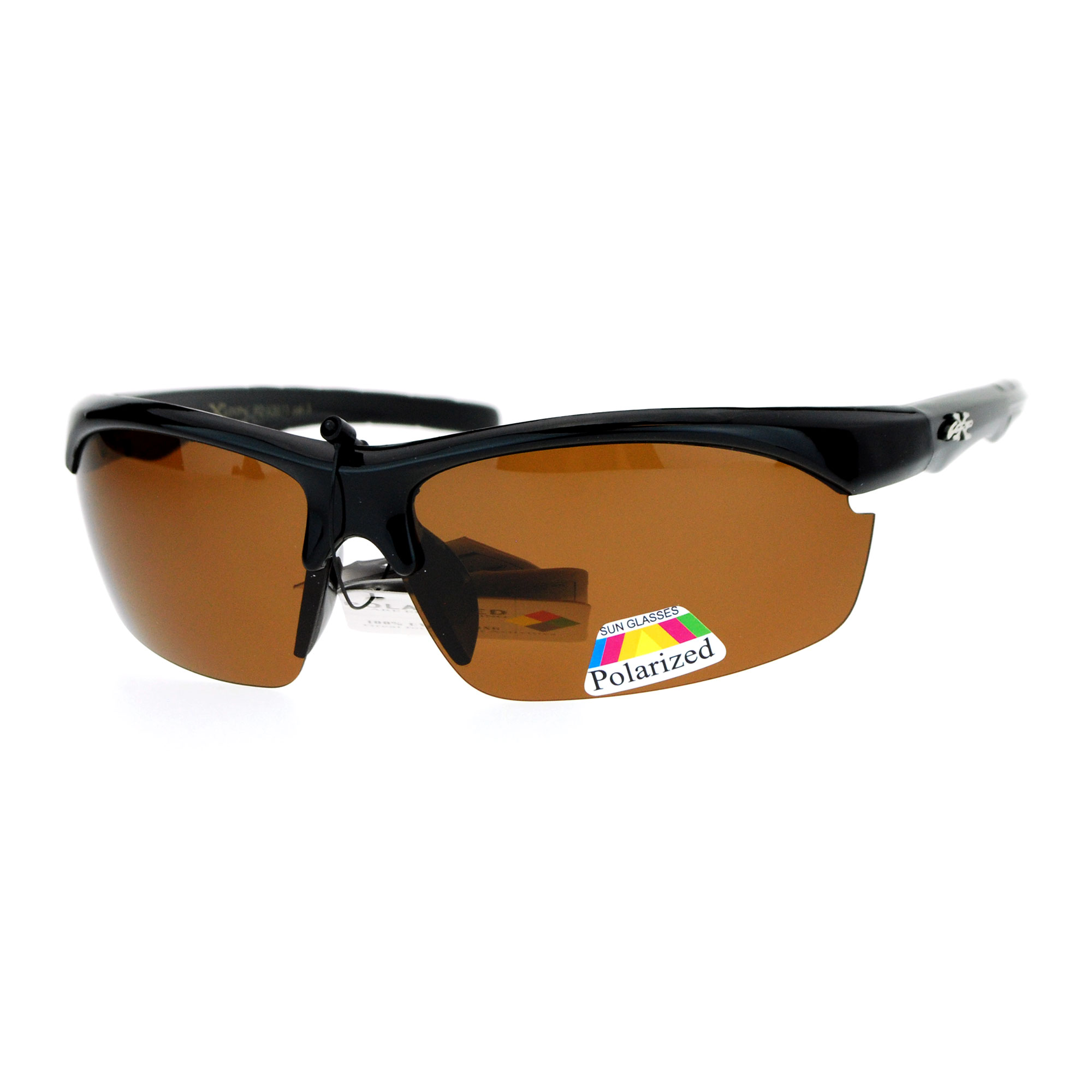 Xloop Polarized Baseball Half Rim Mens Sport Sunglasses