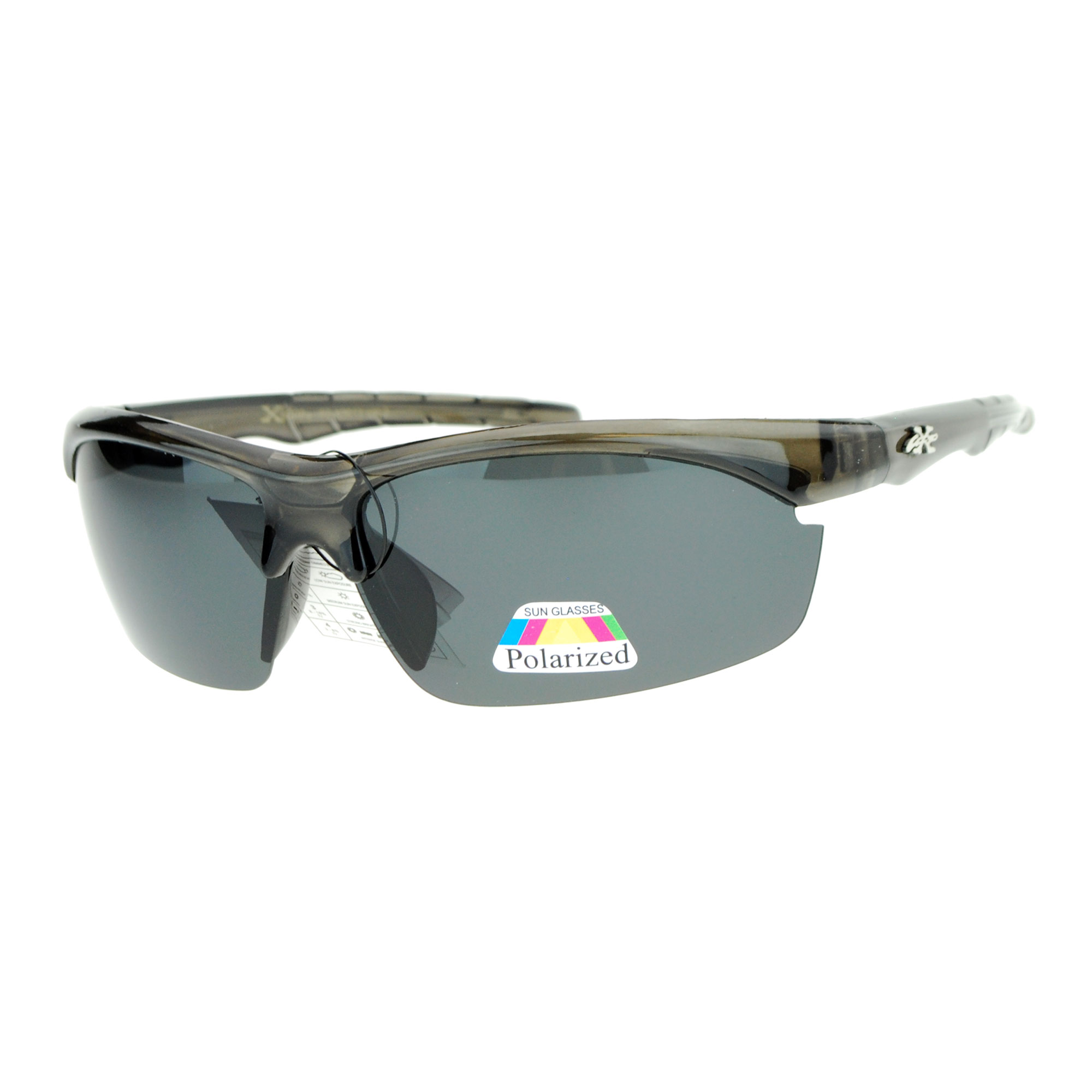 Xloop Polarized Baseball Half Rim Mens Sport Sunglasses 