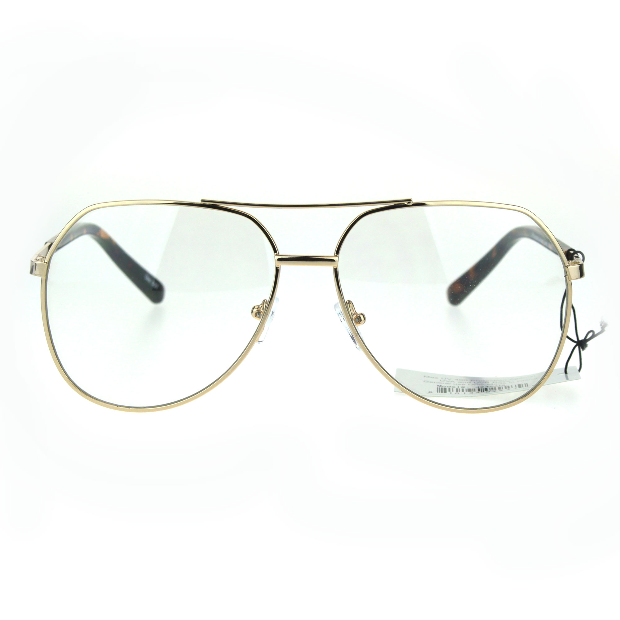 Mens Oversize Geeky Metal Rim Designer Clear Lens Eye Glasses Ebay 