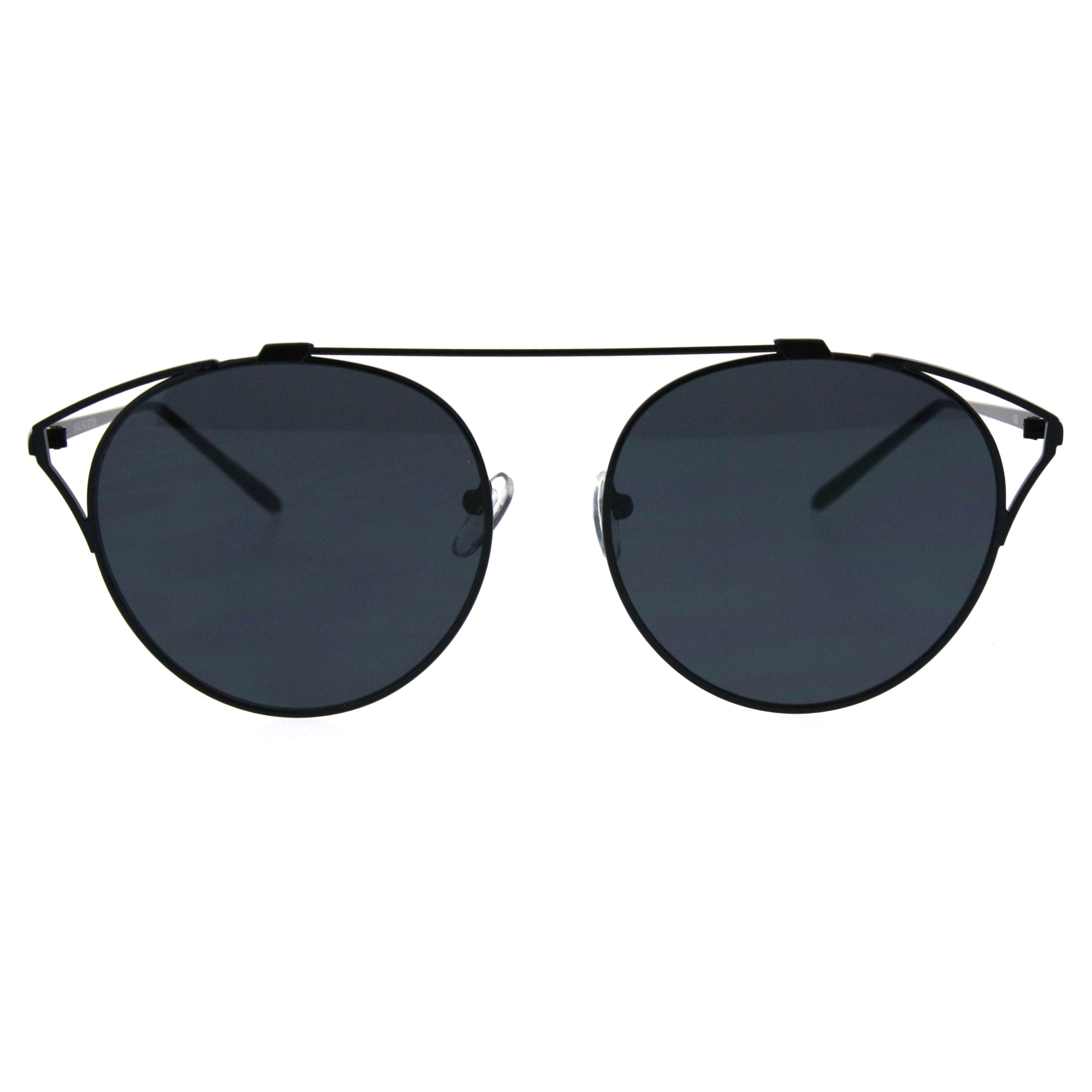 Bridgeless Top Flat Bridge Unique Retro Design Metal Horn Rim Sunglasses Ebay 