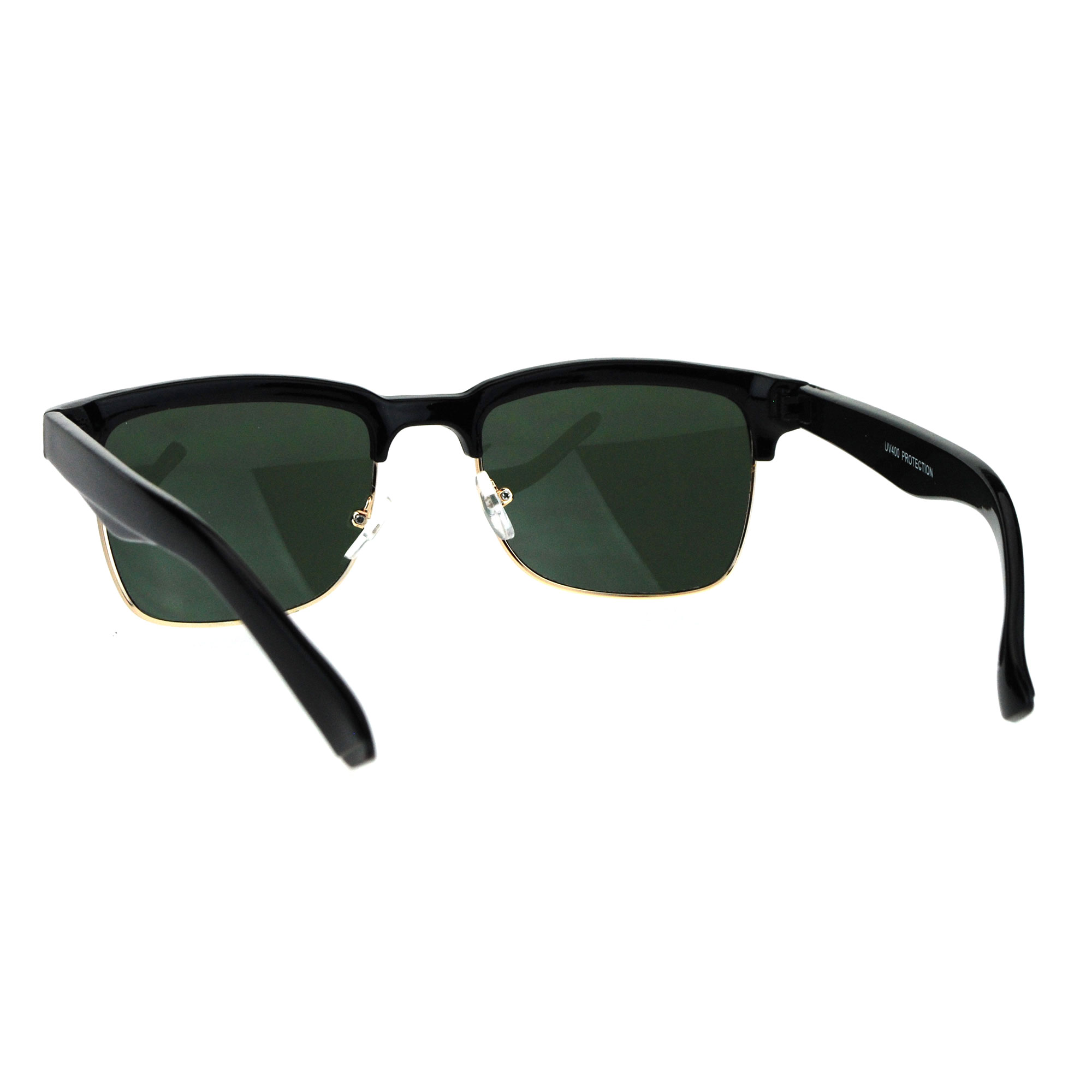 Mens Half Rim Rectangular Luxury Hipster Shade Sunglasses Ebay
