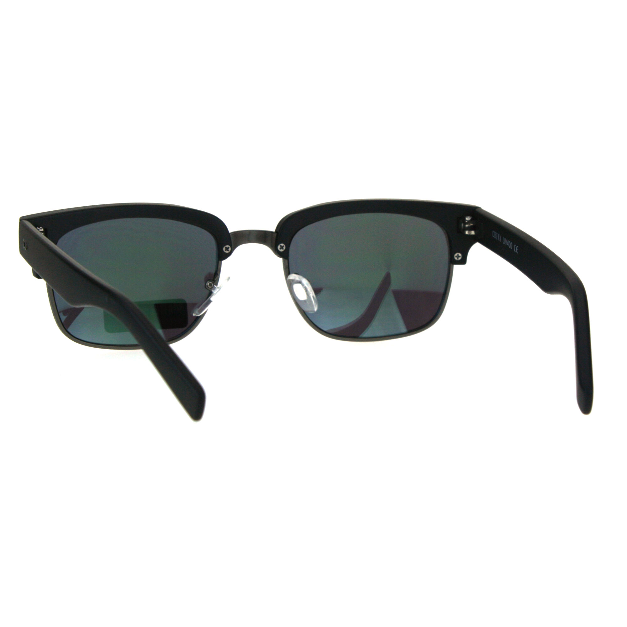 Mens Luxury Half Horned Rim Rectangular Modern Designer Sunglasses Ebay
