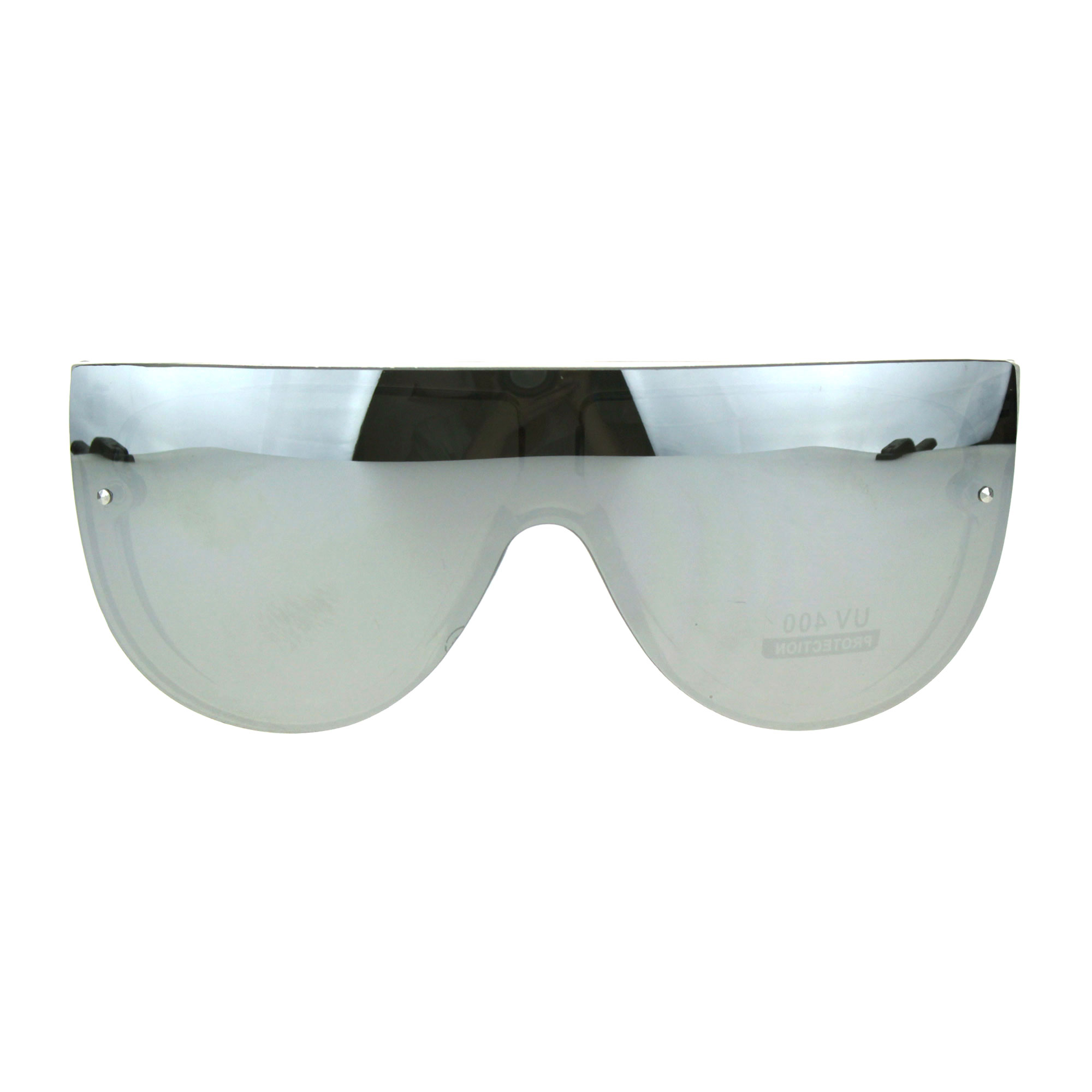 Futuristic Shield Color Mirrored Hip Hop Mob Rimless Sunglasses Ebay 