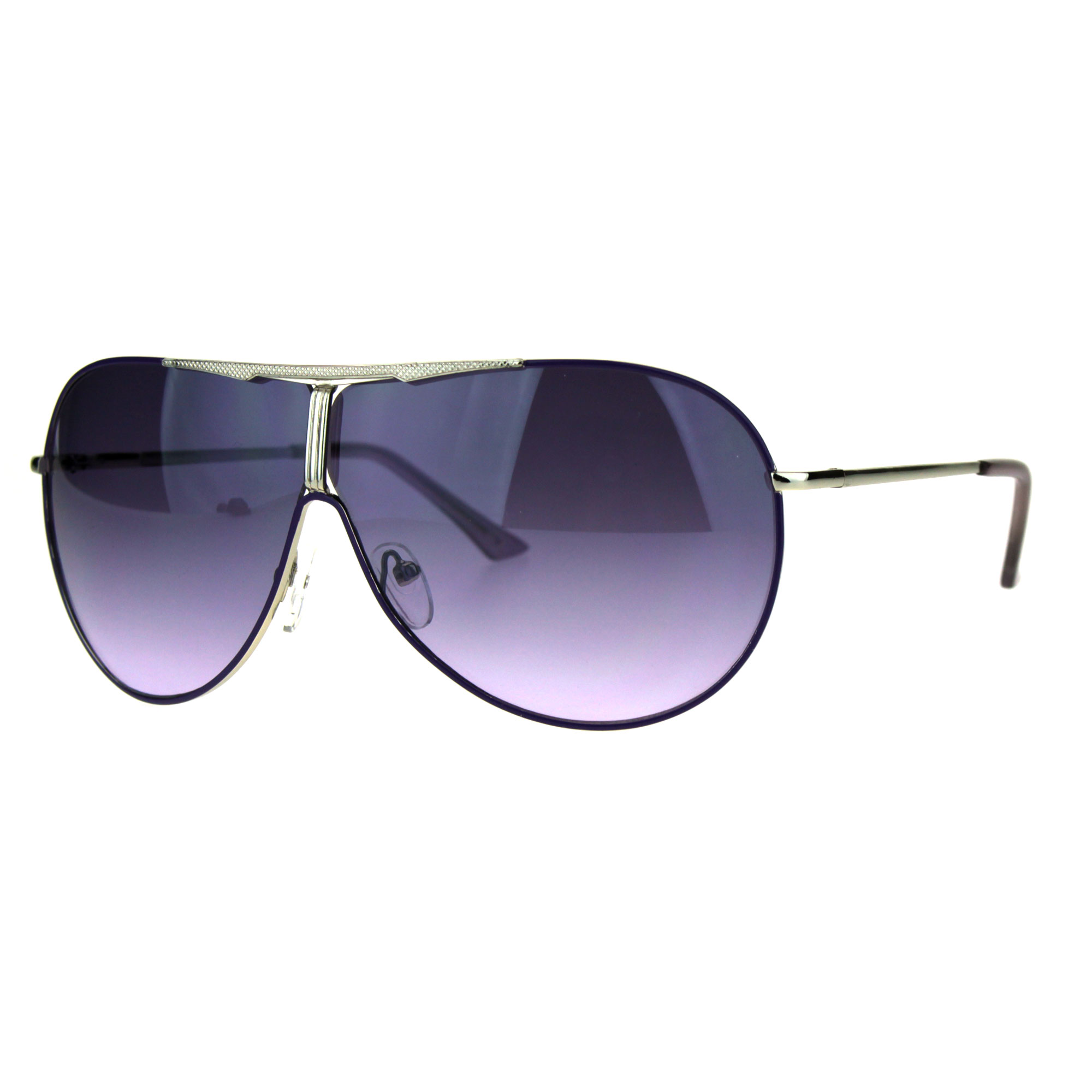 Oceanic Gradient Lens Oversize Shield Aviator Metal Luxury Sunglasses Ebay 7627