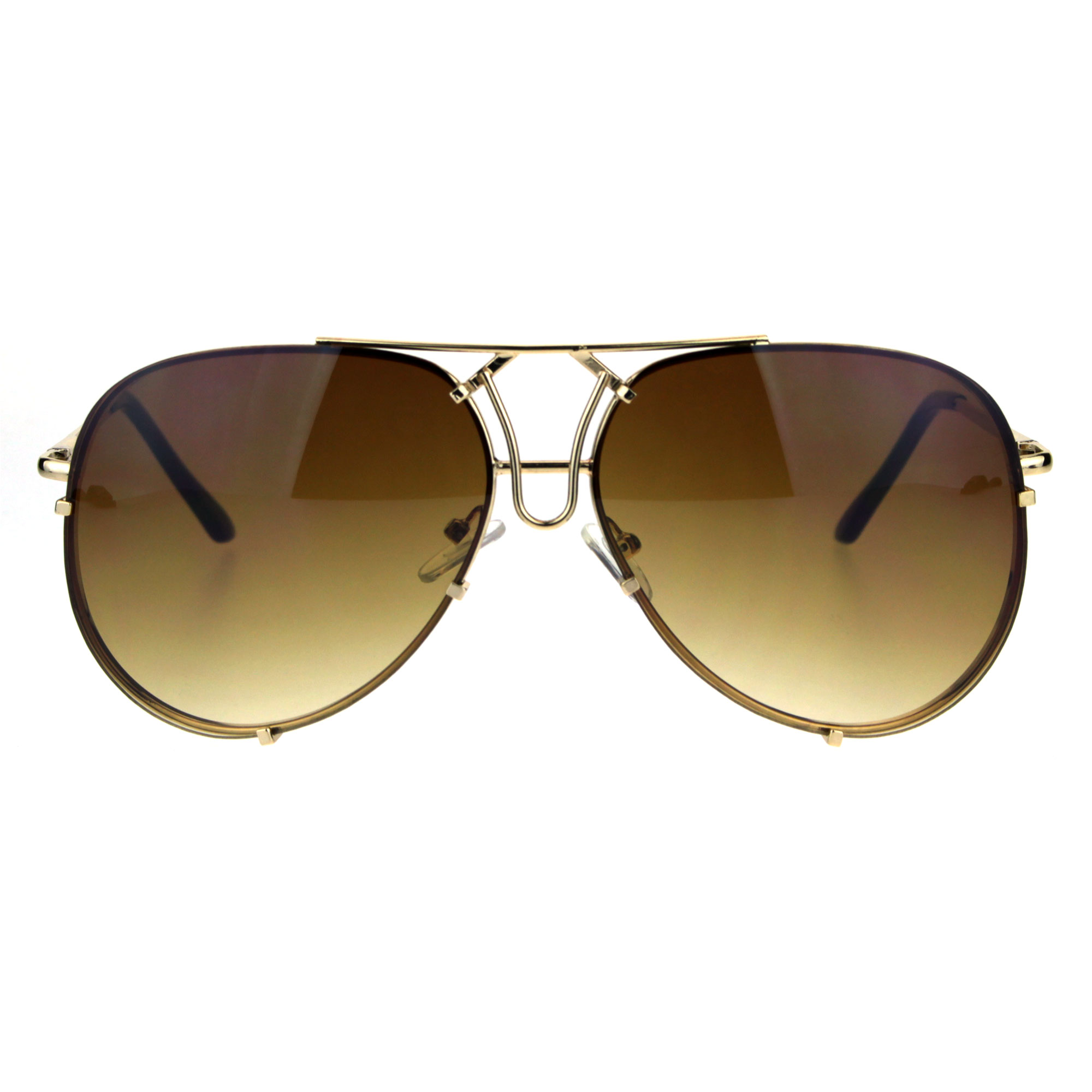 SA106 Color Rimless Oceanic Gradient Aviator Sunglasses 