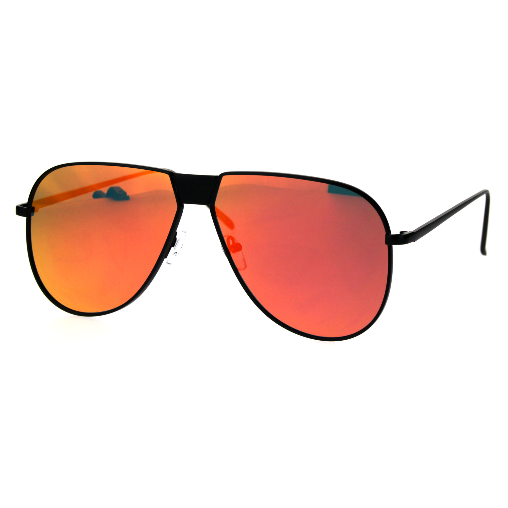 Metal Frame Oversize Reflective Color Mirror Lens Futuristic 