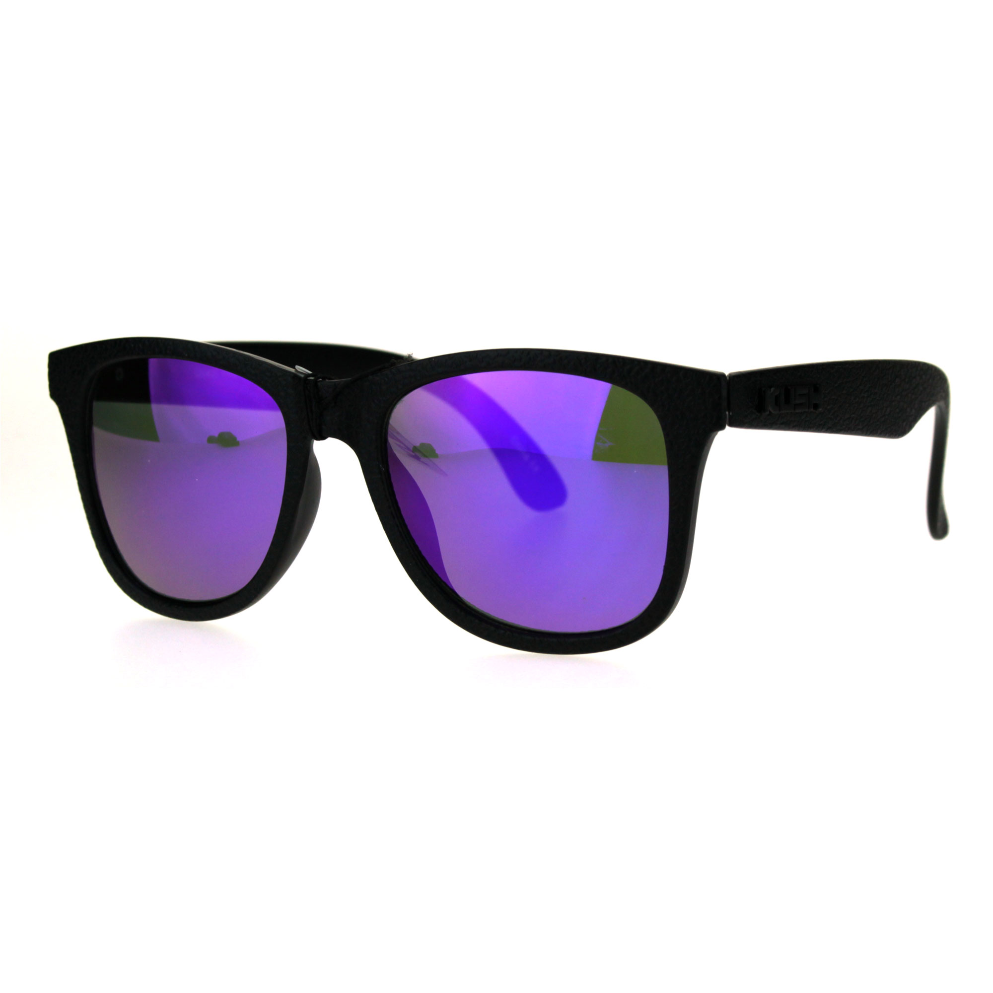 Mens Black Plastic Reflective Color Mirror Kush Horned Rim Hipster Sunglasses Ebay 