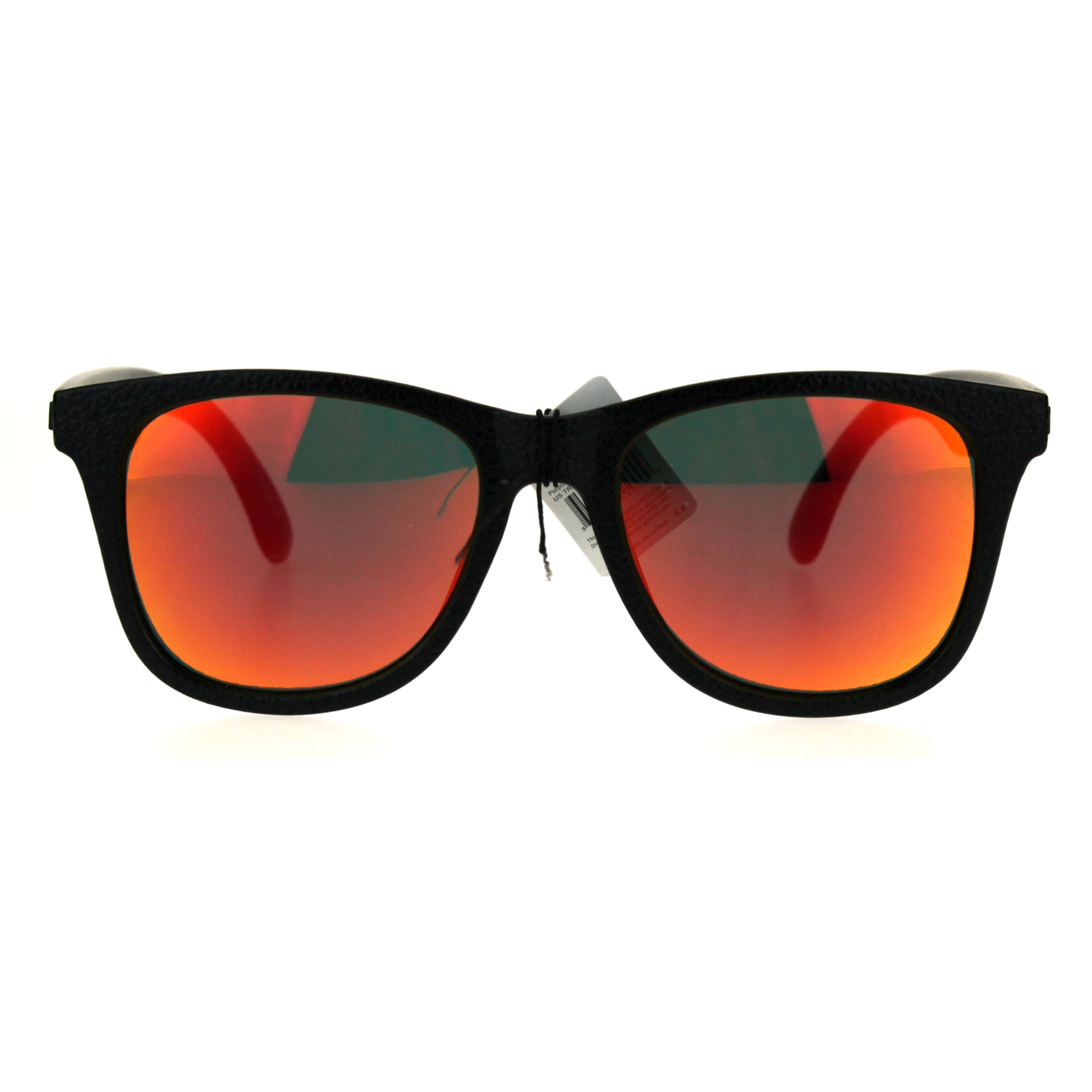 Mens Black Plastic Reflective Color Mirror Kush Horned Rim Hipster Sunglasses Ebay 