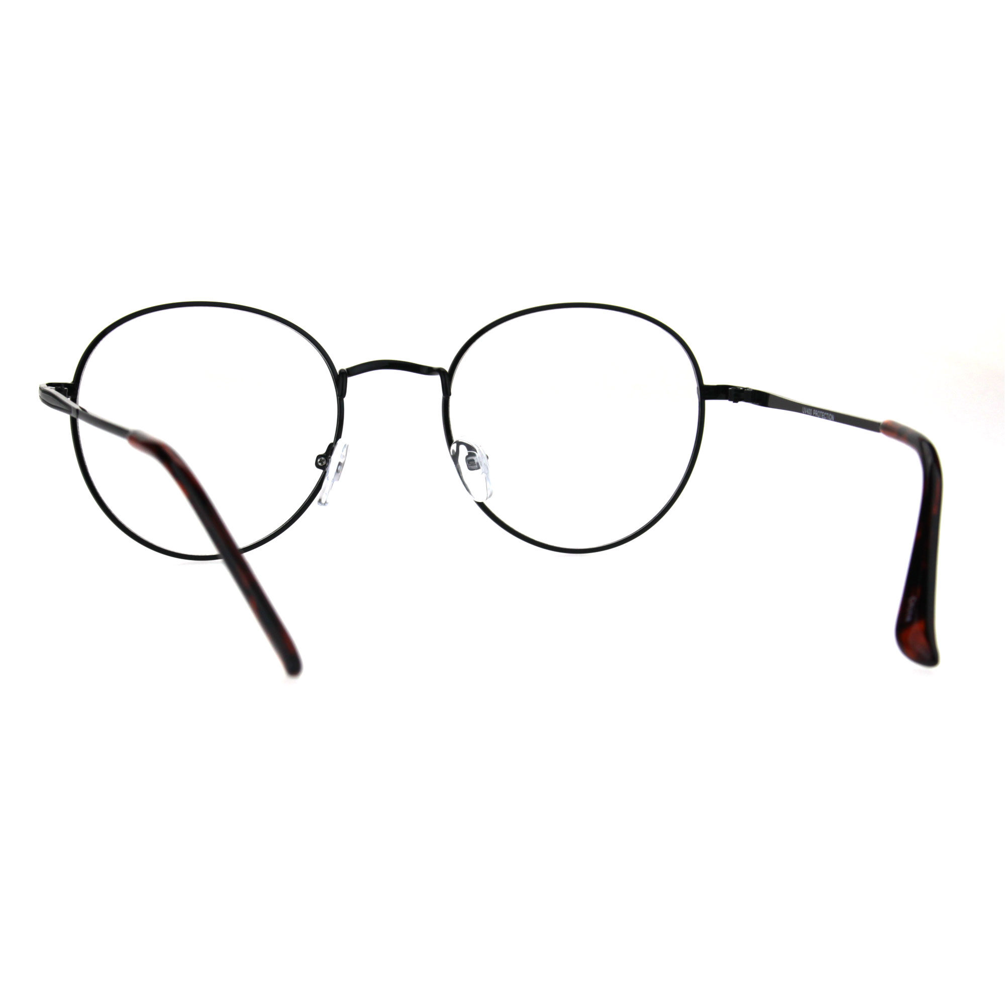 90s Round Retro Metal Rim Classic Clear Lens Eye Glasses Ebay 