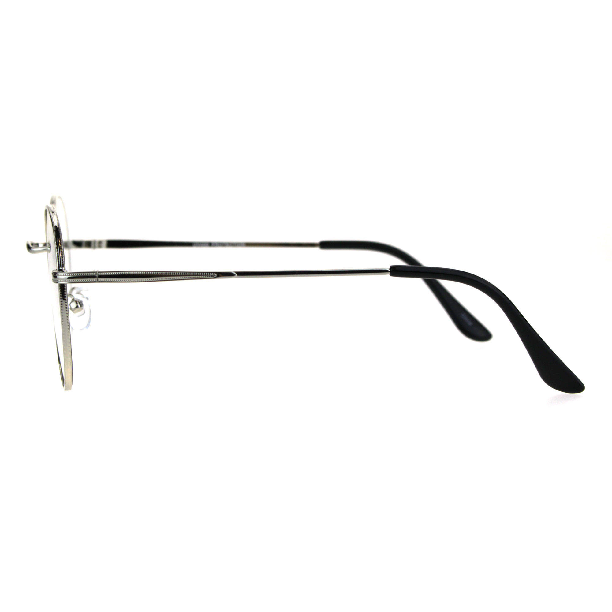 90s Round Retro Metal Rim Classic Clear Lens Eye Glasses Ebay 