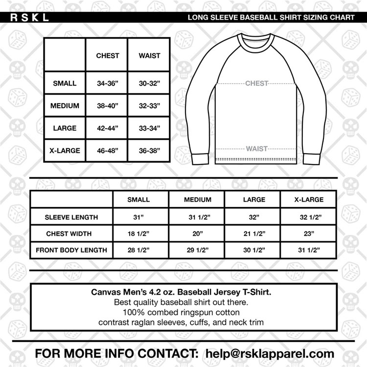 RAGLAN Baseball Shirt Long Sleeve White/Black Tagless Graphic Jersey ...