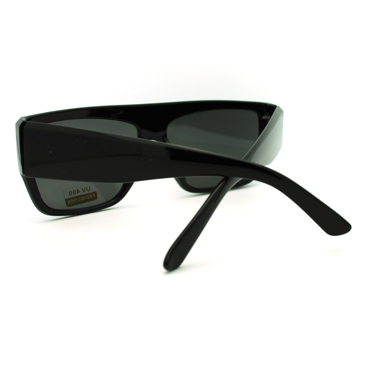 Men's Gangster Large Flat Top Rectangular Thick Temple Sunglasses | eBay