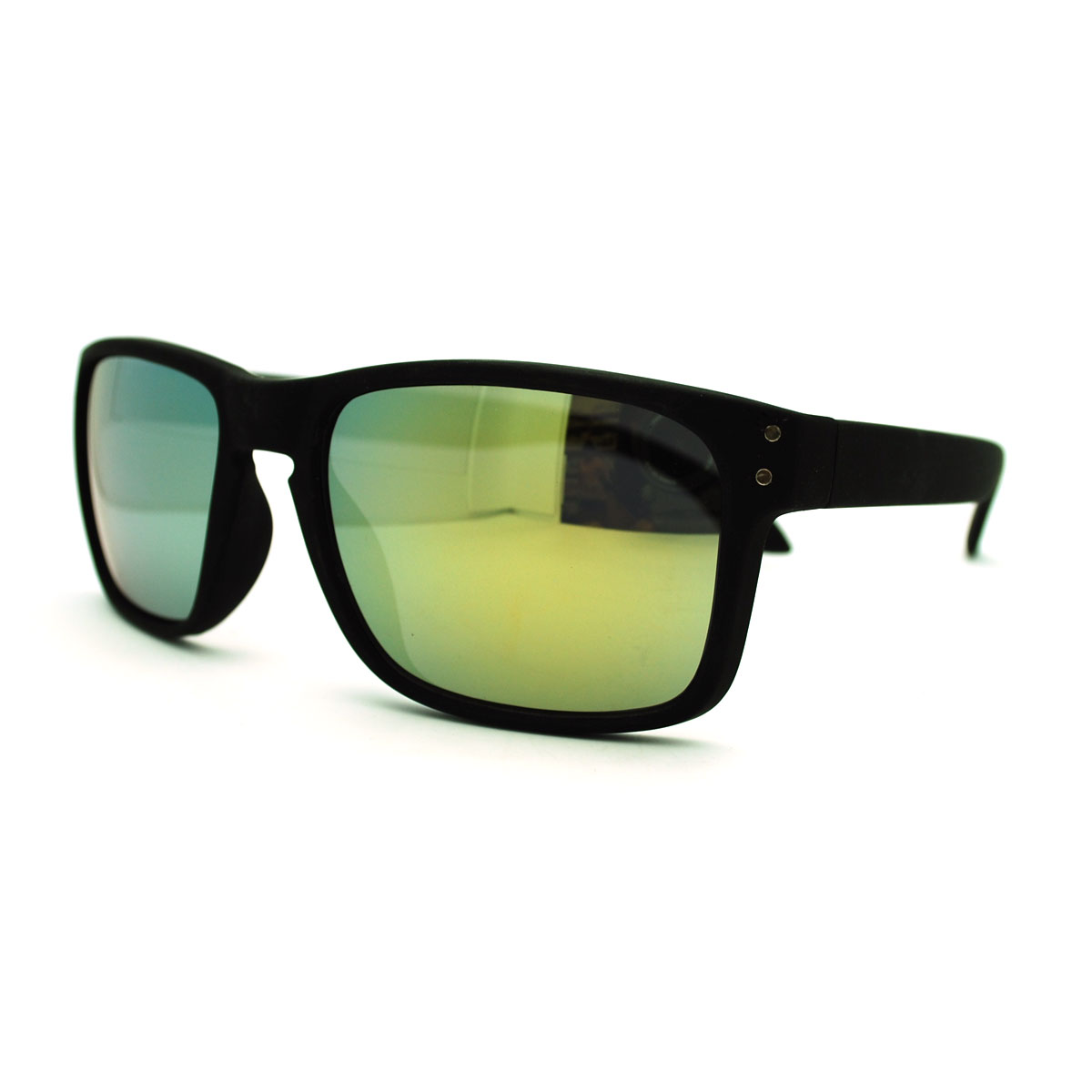 Rubberized Matte Secret Agent Rectangular Sporty Keyhole Sunglasses | eBay