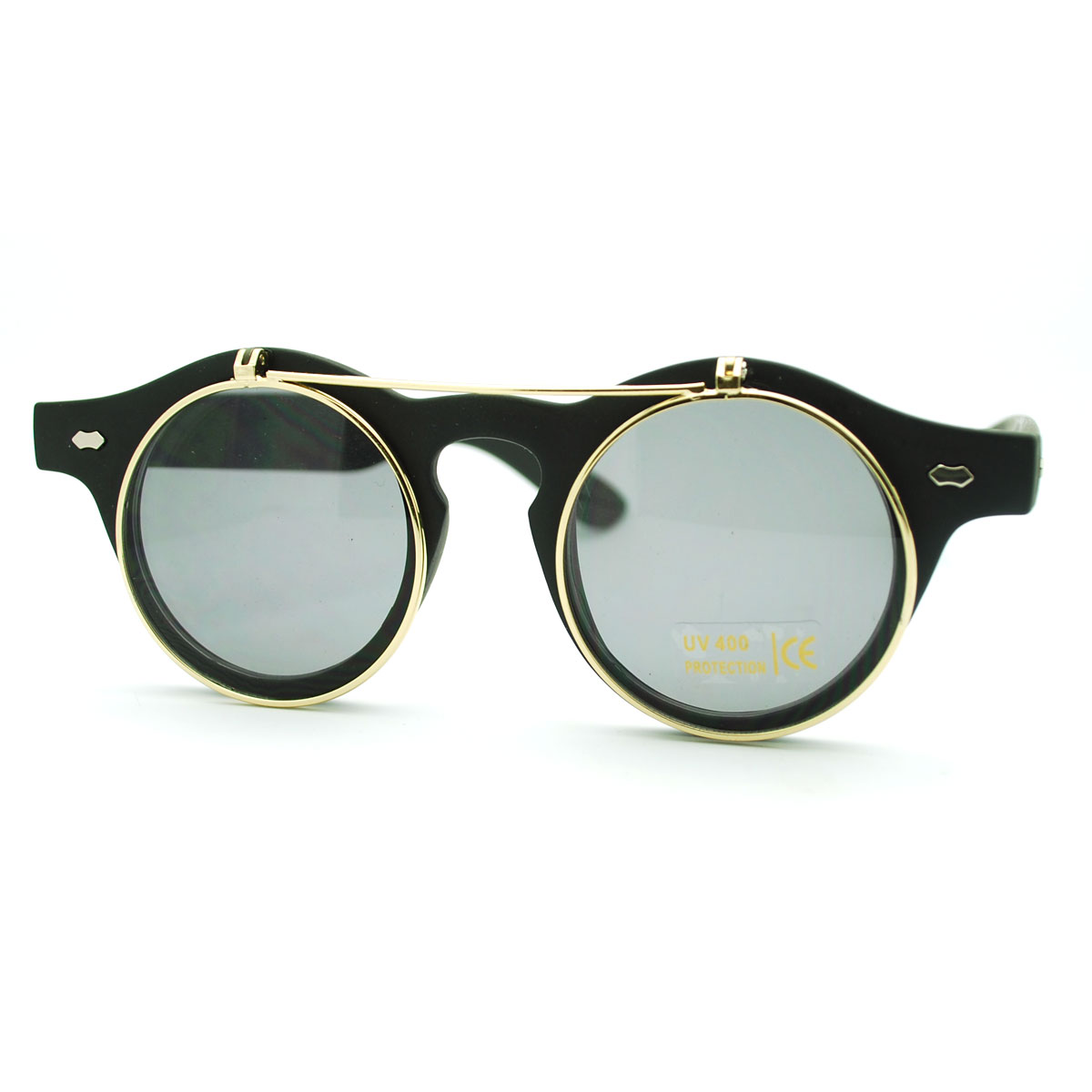 Trendy High Fashion Chic Flip Up Perfect Circle Round Sunglasses Ebay