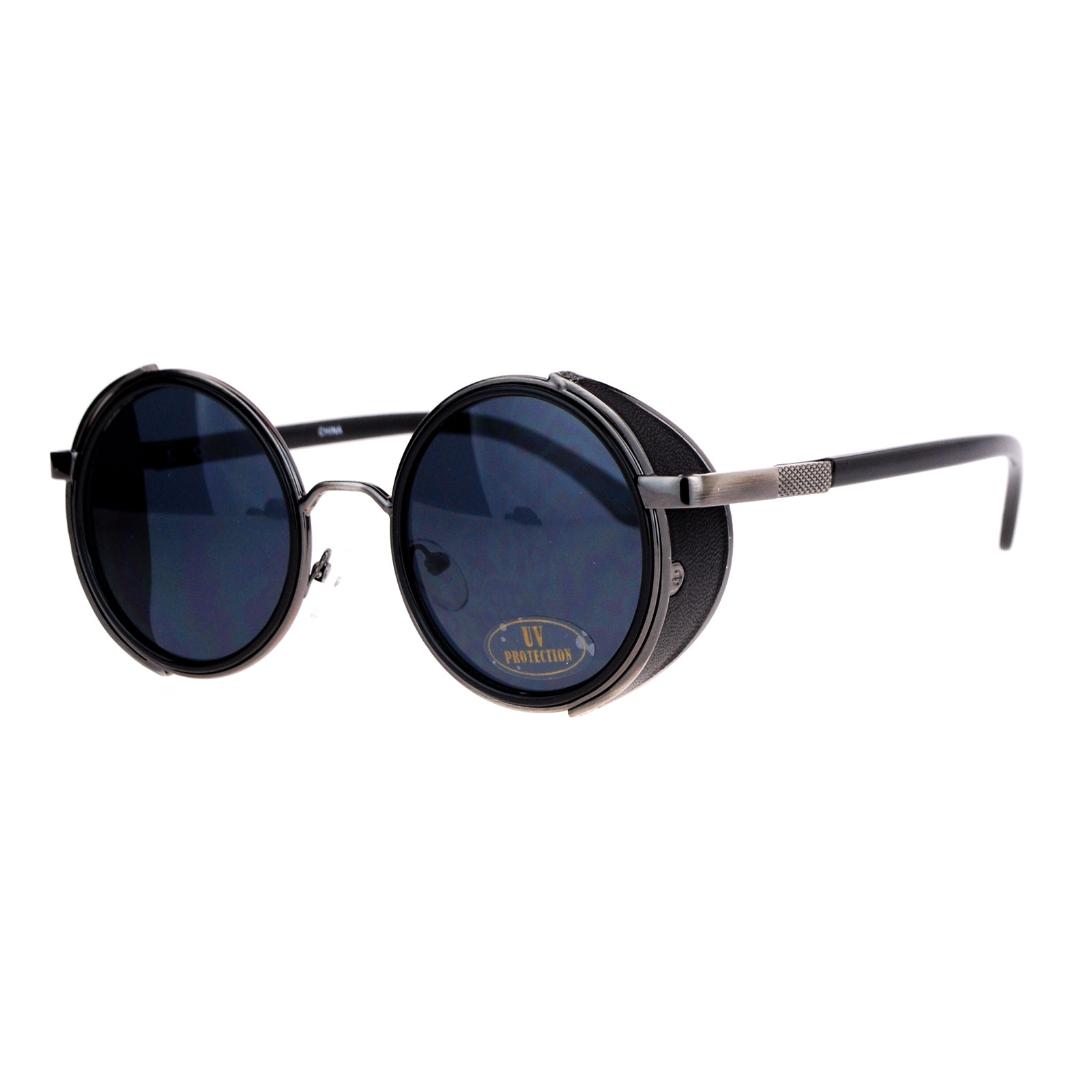 SA106 Steampunk Victorian Side Visor Round Circle Lens Sunglasses | eBay