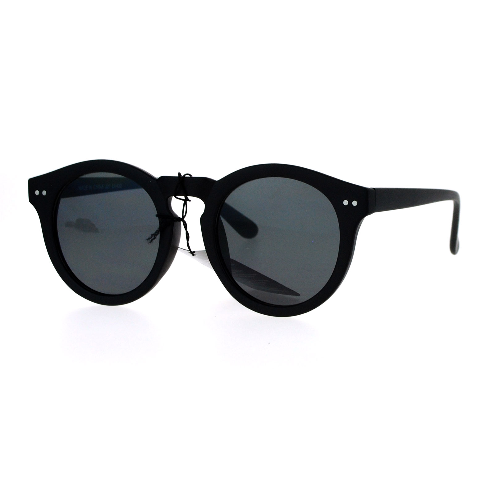 SA106 Flat Lens Horn Rim Keyhole Retro Round Hipster Sunglasses | eBay