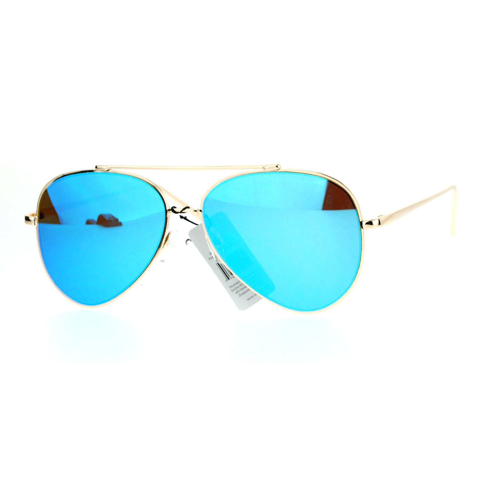 SA106 Color Mirror Flat Lens Rimless Aviator Sunglasses | eBay