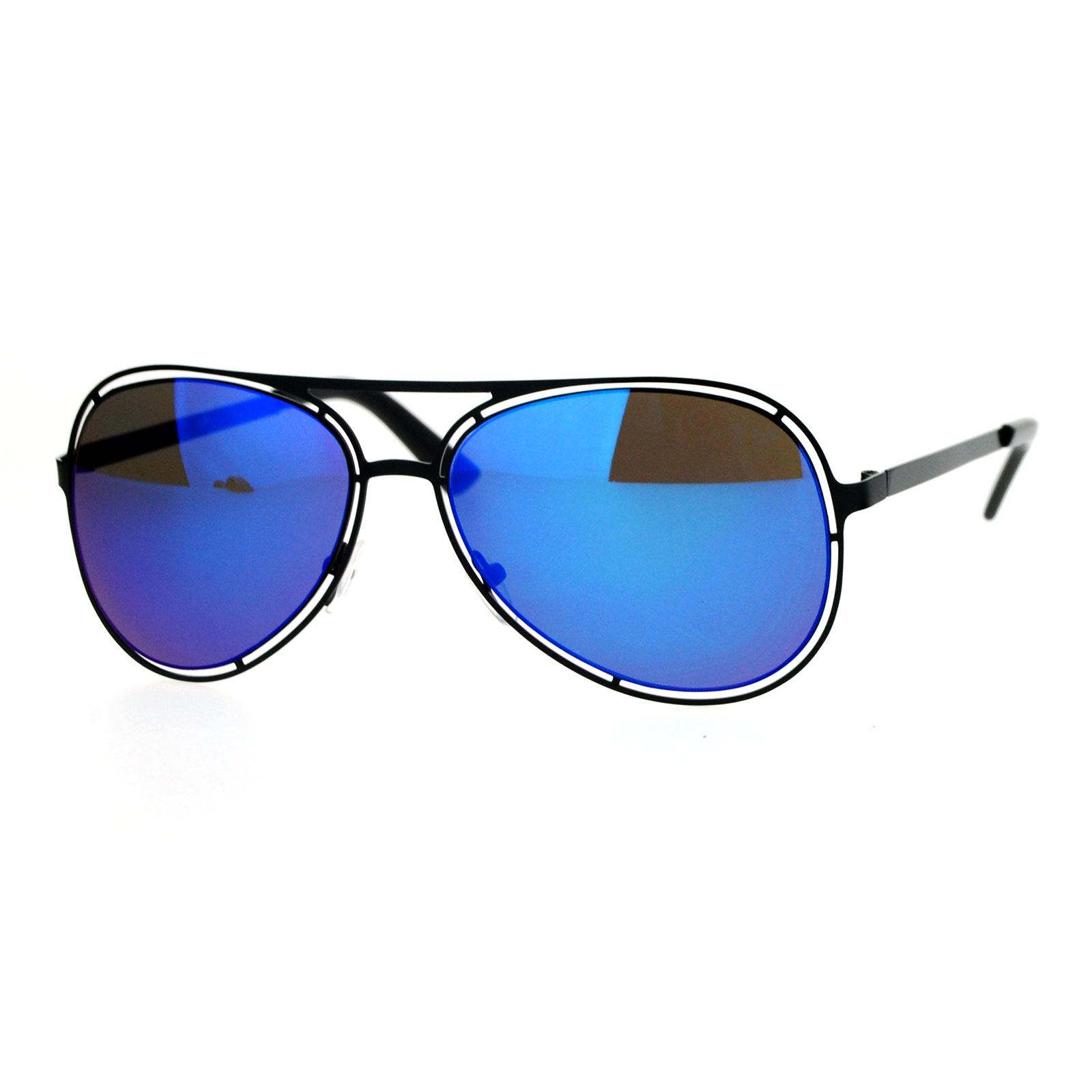 SA106 Unique Mens Futuristic Metal Aviator Sunglasses