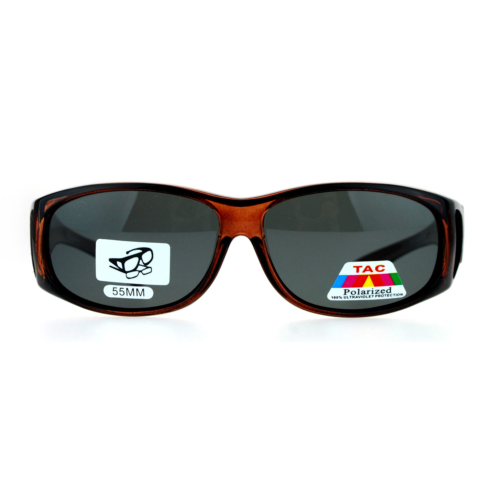 SA106 Polarized 55mm Fit Over OTG Oval Rectangular Sunglasses | eBay
