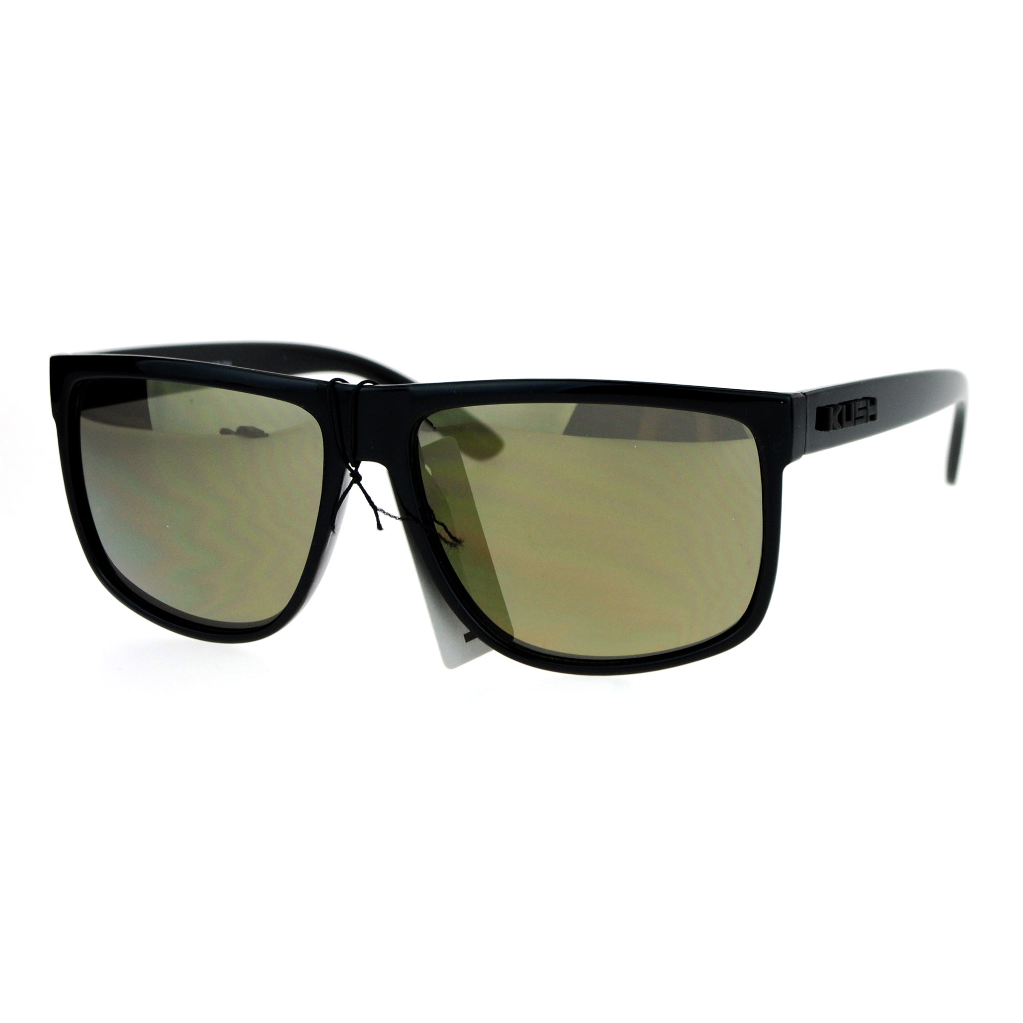 Kush Flat Top Plastic Rectangular Mirror Lens Gangster Sunglasses | eBay
