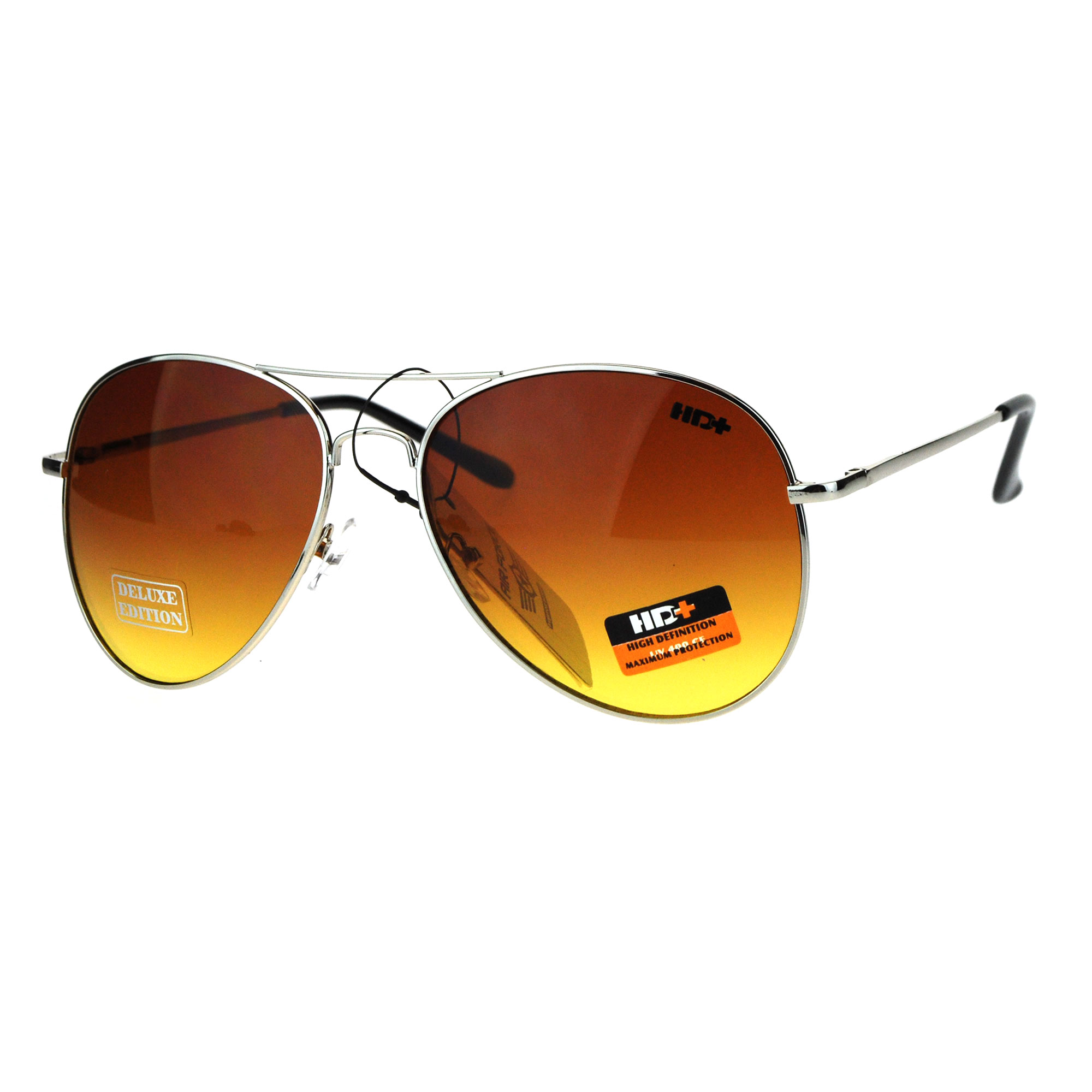 Air Force Amber HD Lens Mens Oversize Aviator Police Sunglasses | eBay